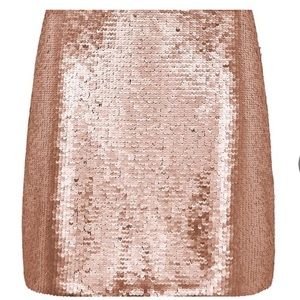 New Banana Republic rose gold sequin mini squirt size 14